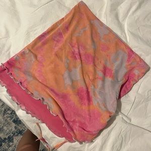 tie dye mini skirt